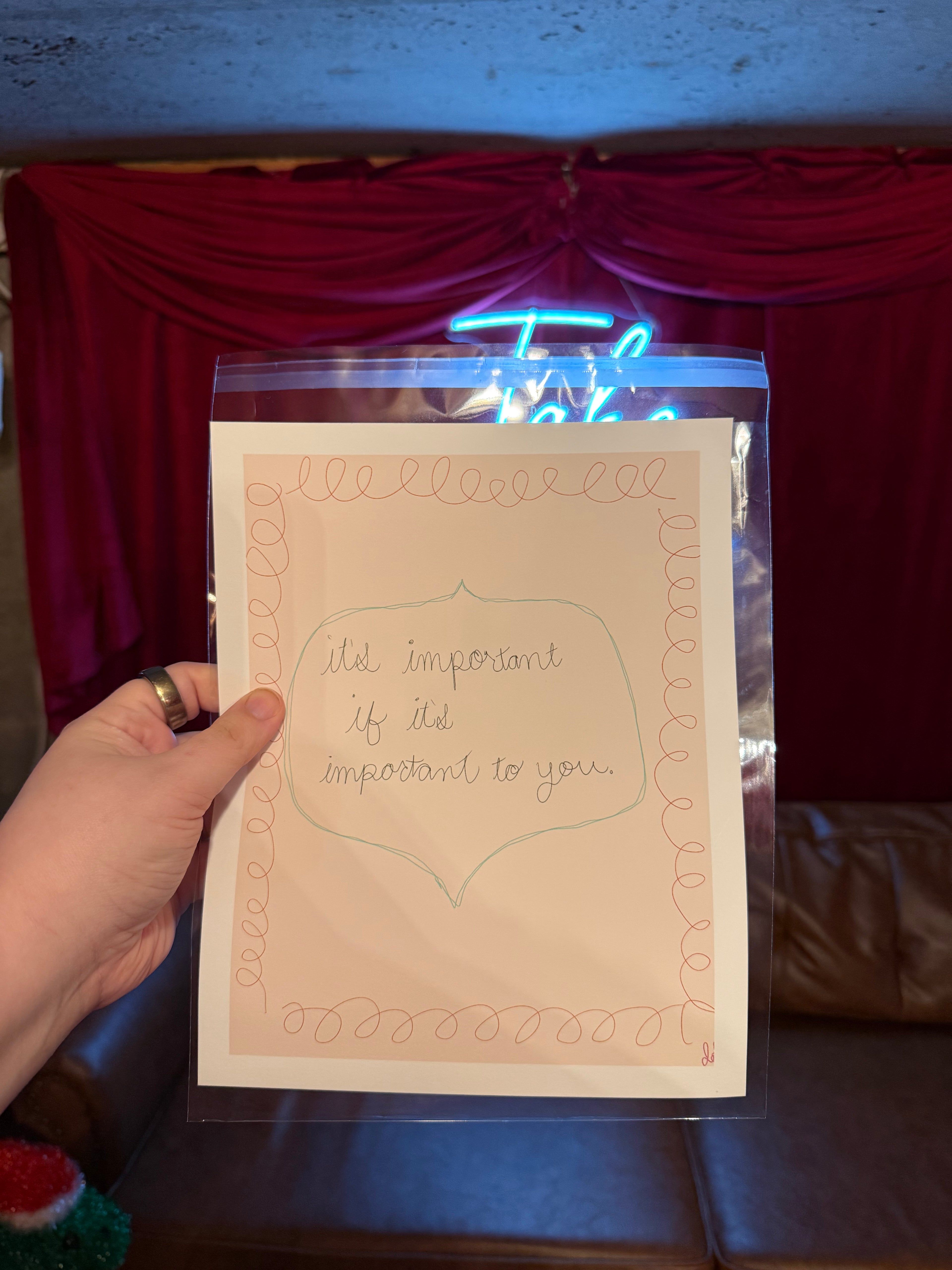 8x10 Whimsy Art Print ‘it’s important if it’s important to you’ on matte paper