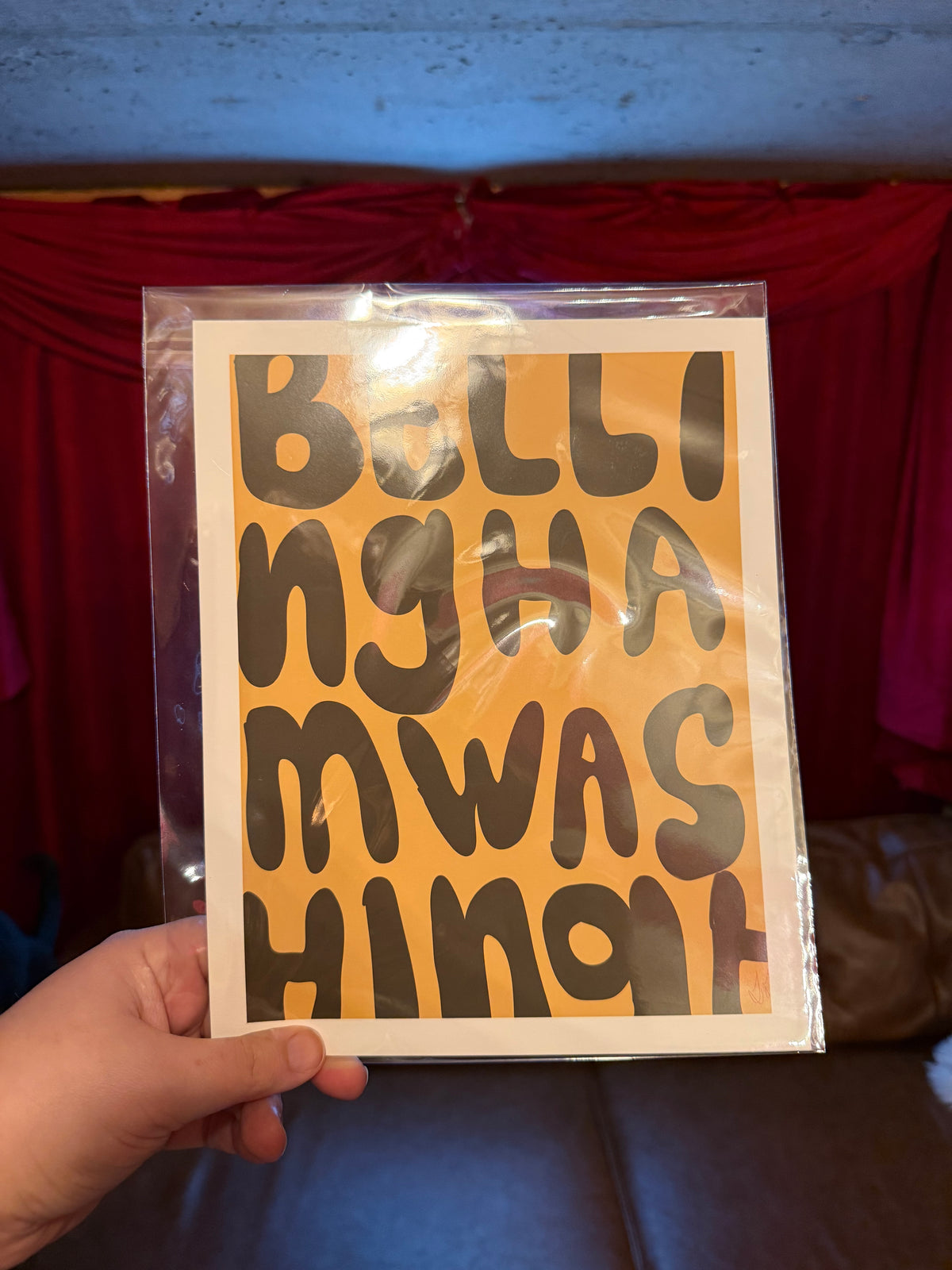 8x10 Art Print ‘Bellingham Washingt’ on matte paper